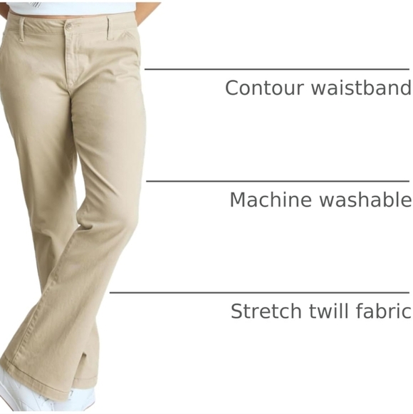 Aeropostale Classic Stretch Straight Leg Khaki Uniform Pants - Picture 3 of 9